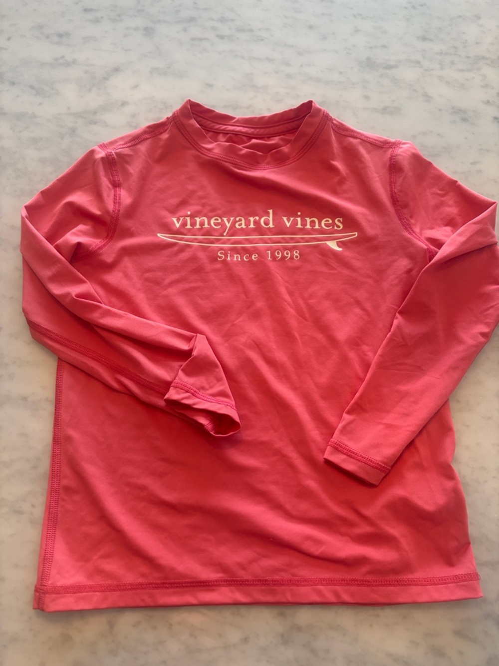 Vineyard Vines Kids Long-Sleeve Tee in Coral